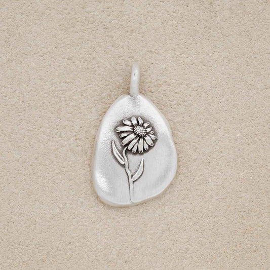 September Birth Flower Charm (Sterling Silver)