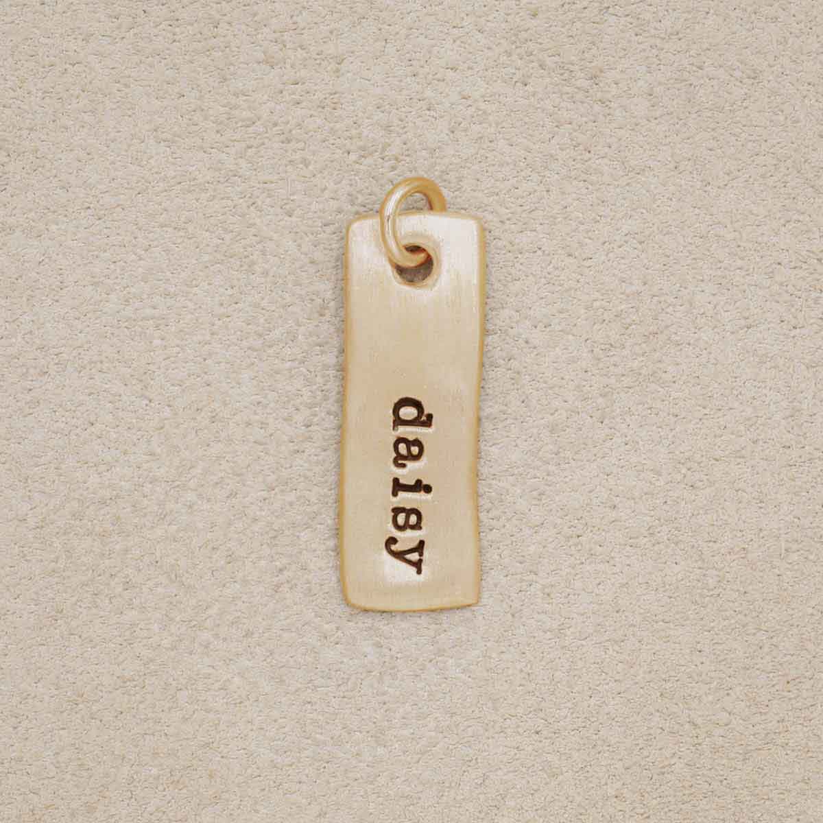 Skinny Wavy Tag (10K Solid Gold)