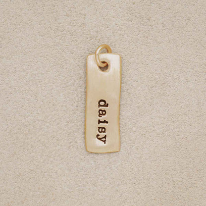 Skinny Wavy Tag (10K Solid Gold)