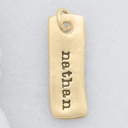 Skinny Wavy Tag (10K Solid Gold)