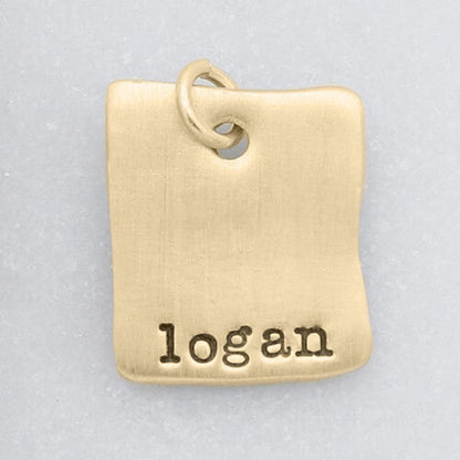 Square Tag (10K Solid Gold)