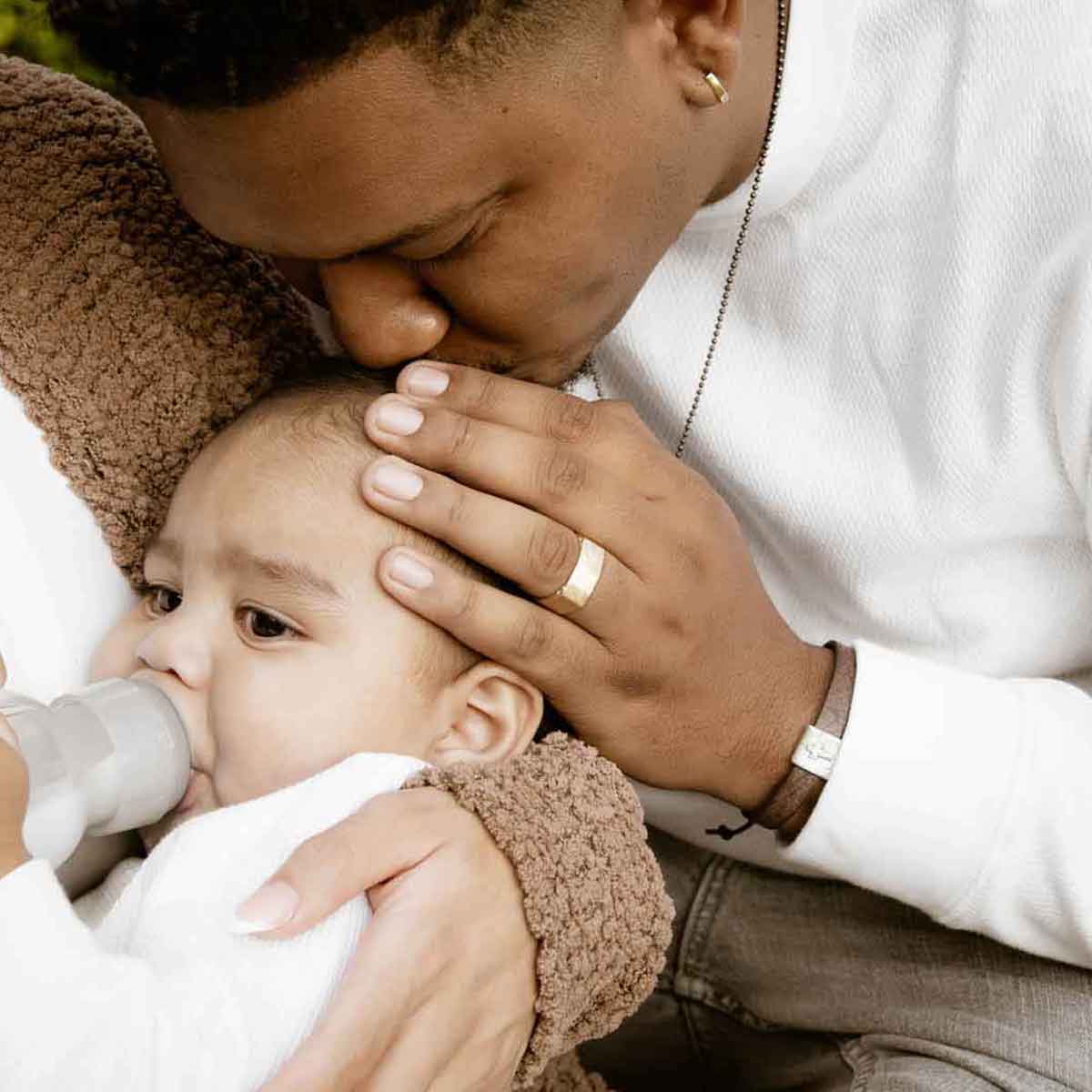 Strong + True ring handcrafted in 10k yellow gold with a hammered finish and personalized with a meaningful name