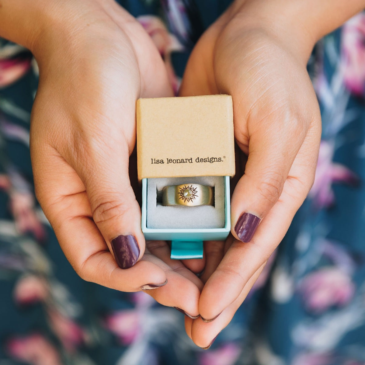Sunburst Birthstone Ring (10K Solid Gold) - Lisa Leonard Designs