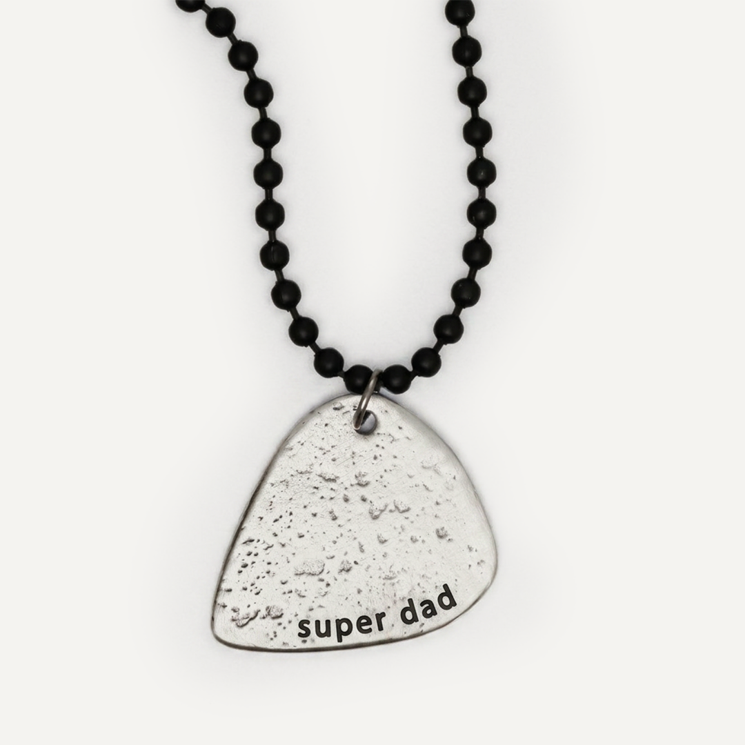 Gritty Music Pick Necklace (Antiqued Sterling Silver) - Lisa Leonard Designs