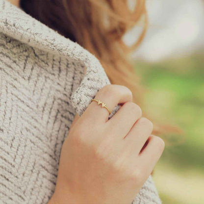 Sweet Love Ring - Two Hearts (Gold Plated)