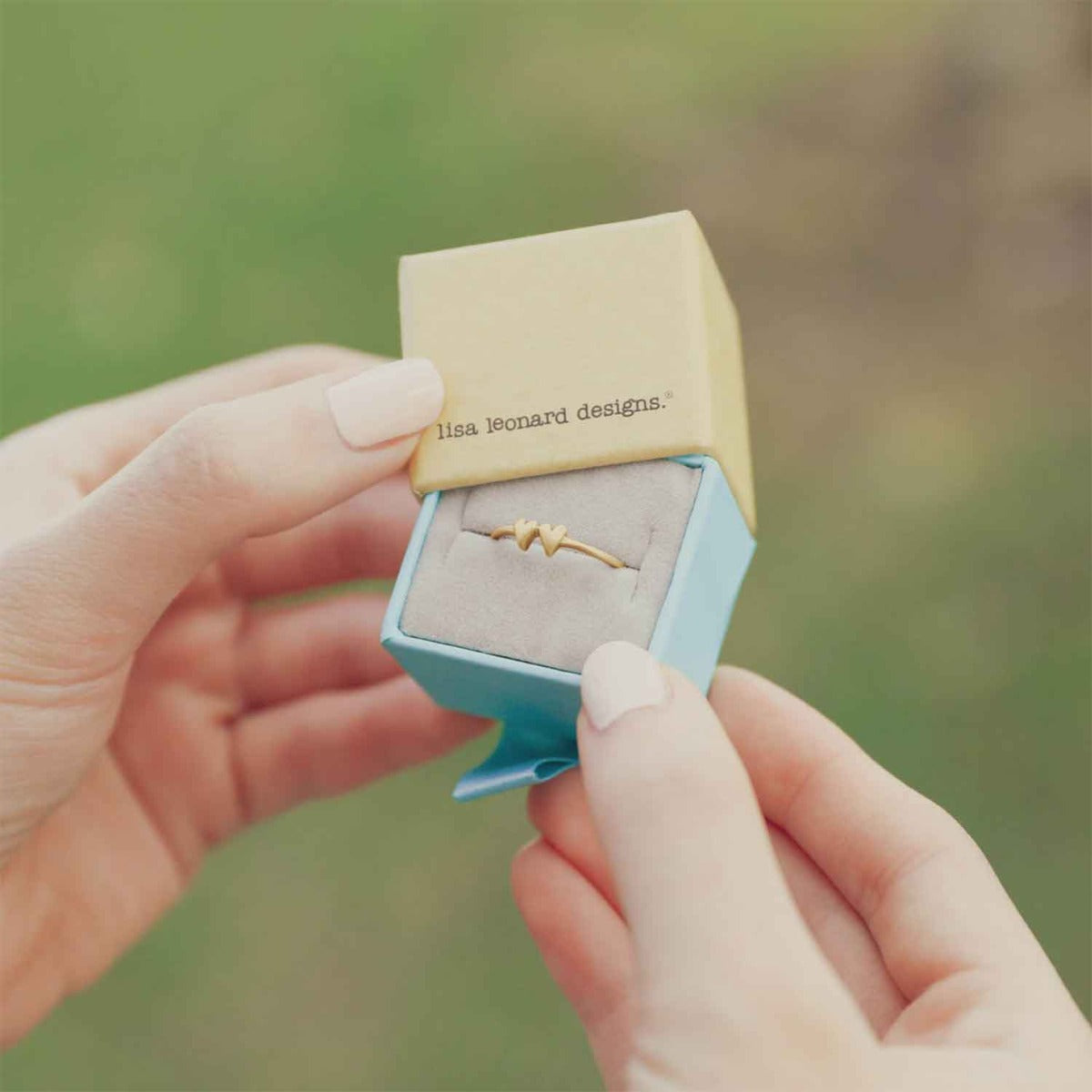 Sweet Love Ring - Two Hearts (Gold Plated)