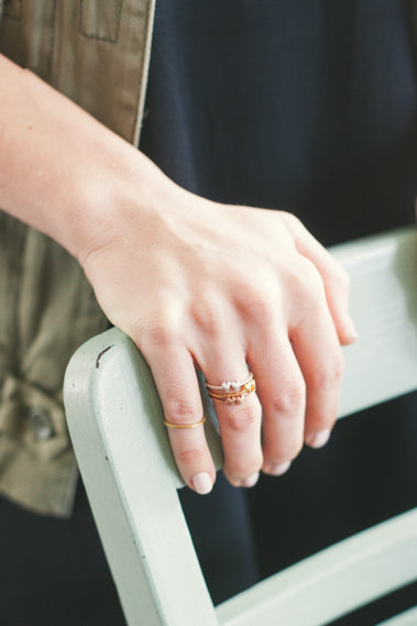 Sweet Love Ring - Two Hearts (Gold Vermeil)