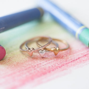 Sweet Love Ring - One Heart (10K Solid Gold)