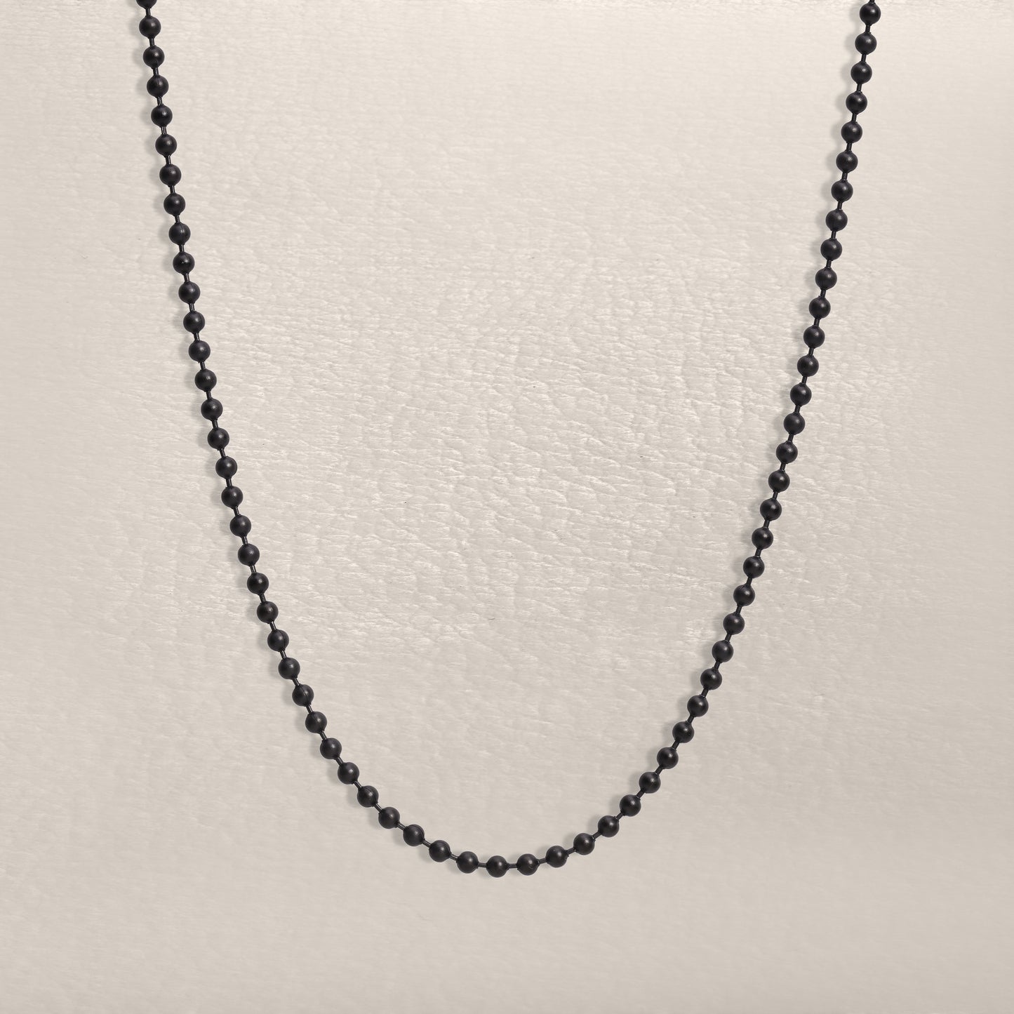 24" Black Ball Chain (Stainless Steel)