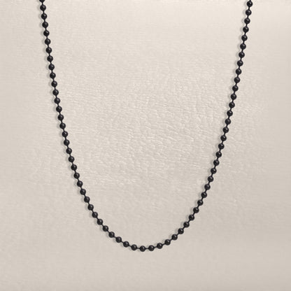 24" Black Ball Chain (Stainless Steel)