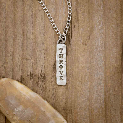 Thrive Tablet Necklace (Pewter)
