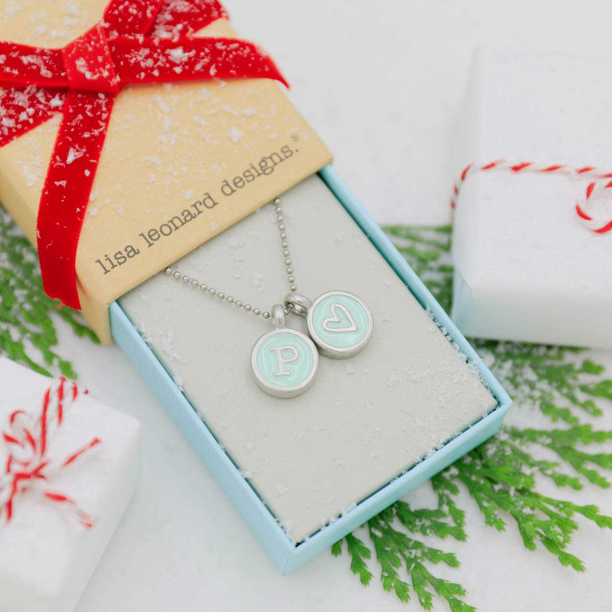 typewriter initial pewter charms filled with light green epoxy