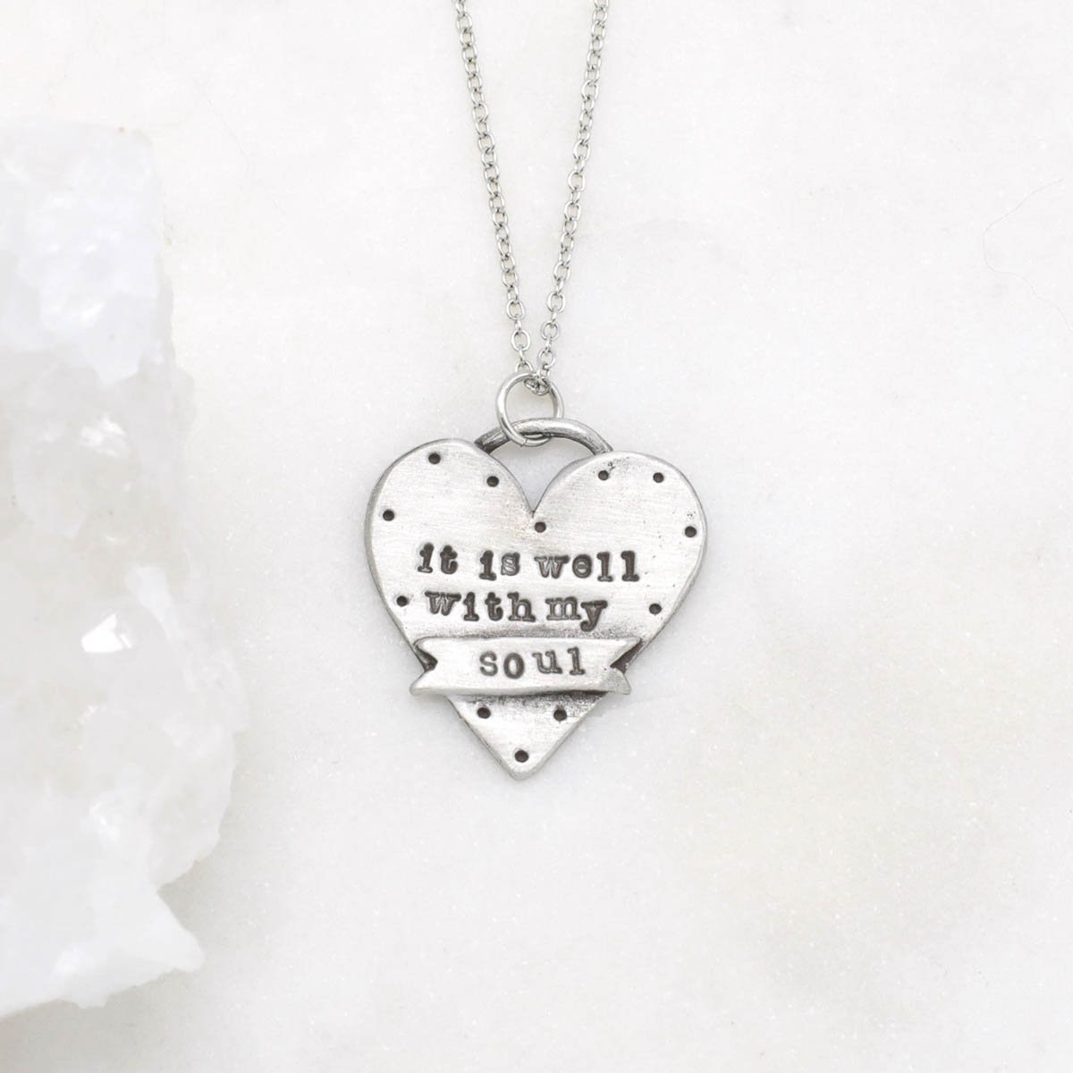 Well With My Soul Necklace (Pewter)