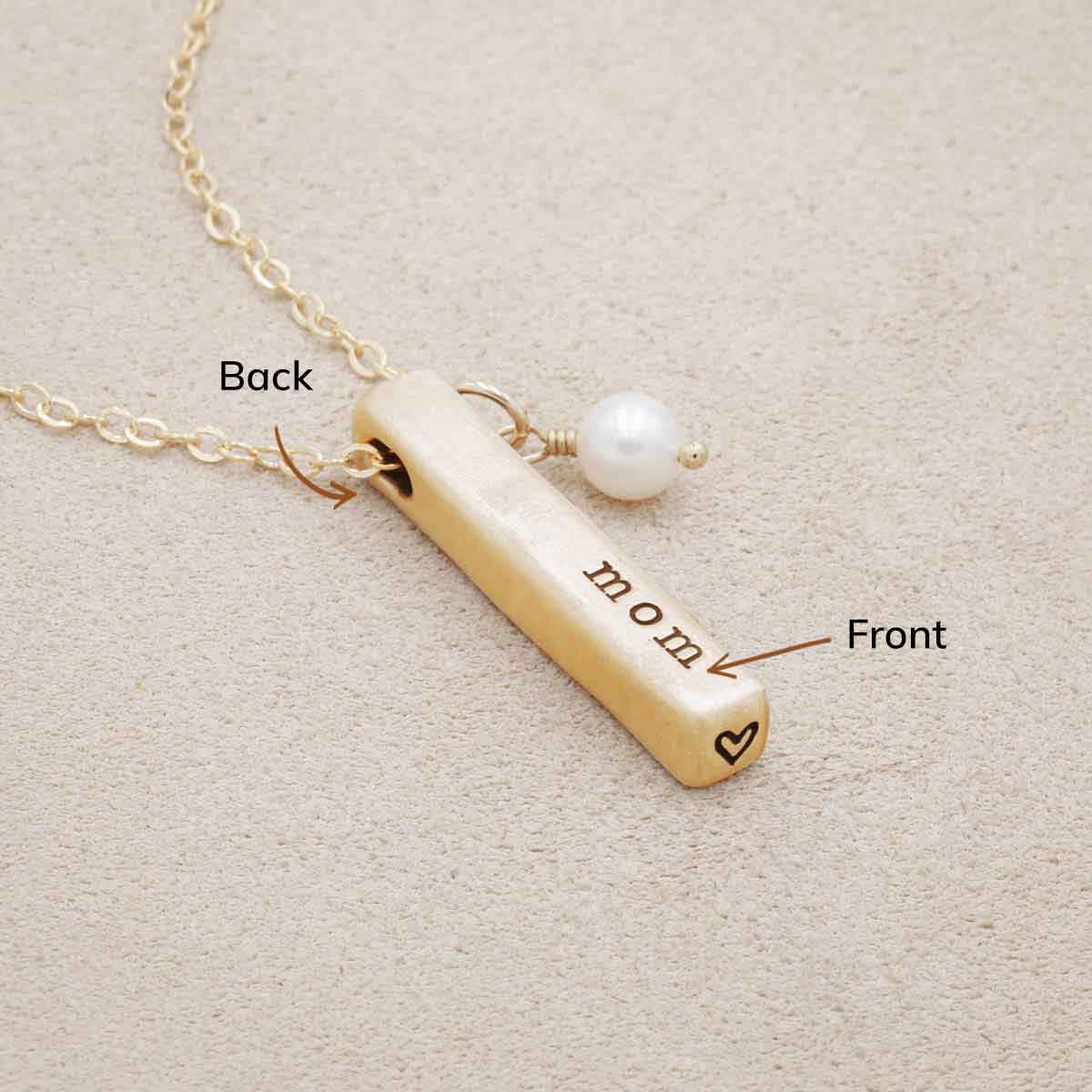 What Matters Most Necklace - 2 Sides (14K Solid Gold)