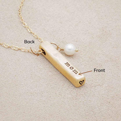 What Matters Most Necklace - 2 Sides (14K Solid Gold)