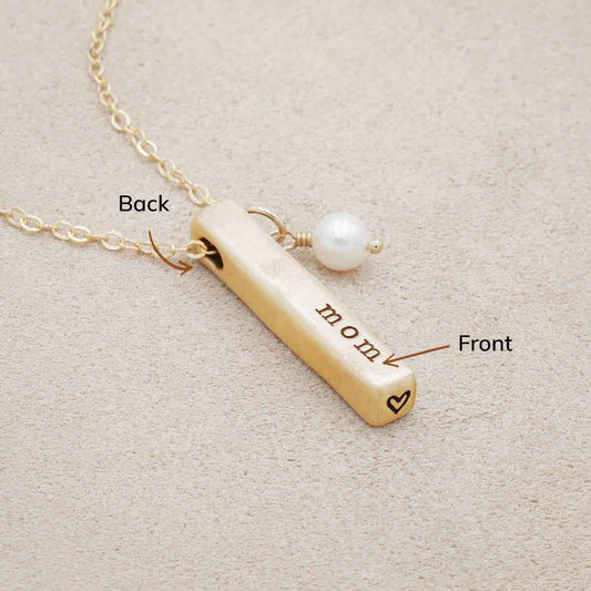 What Matters Most Necklace - 2 Sides (14K Solid Gold)