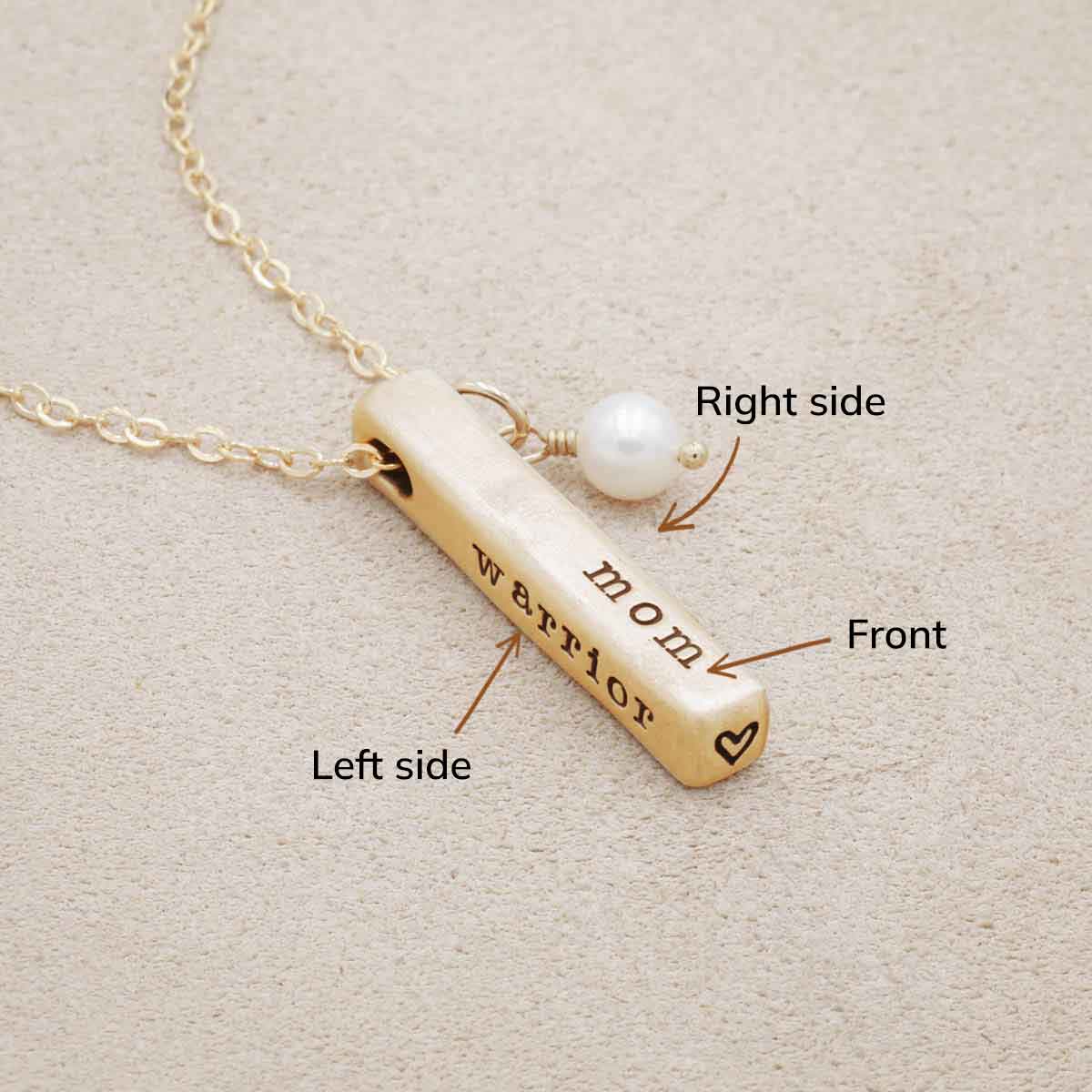 What Matters Most Necklace - 3 Sides (14K Solid Gold) - Lisa Leonard Designs