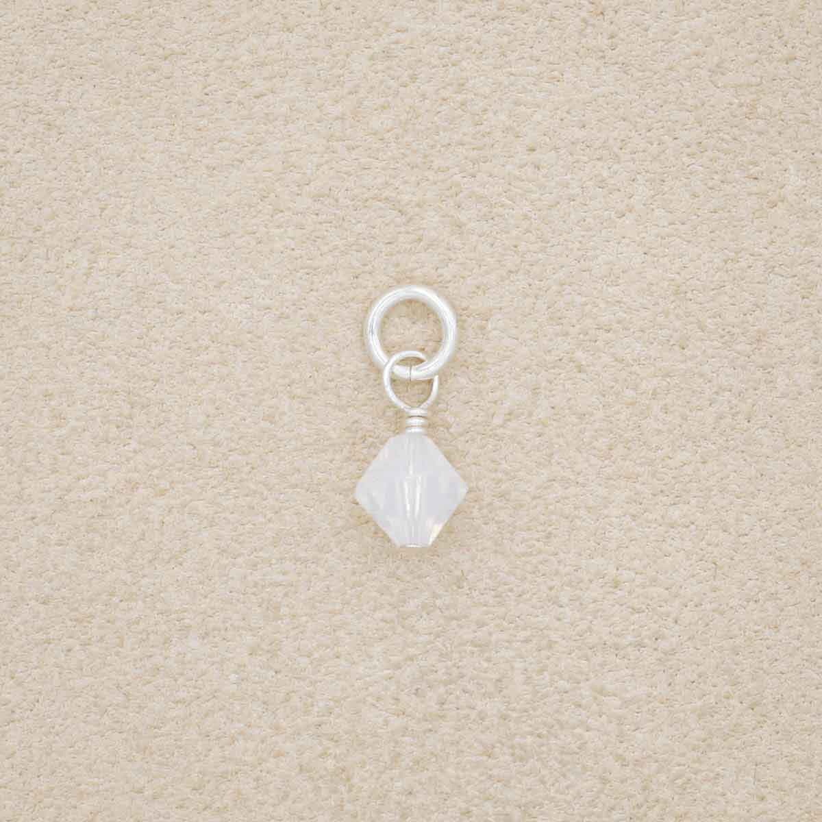 6mm White Opal Crystal Bead
