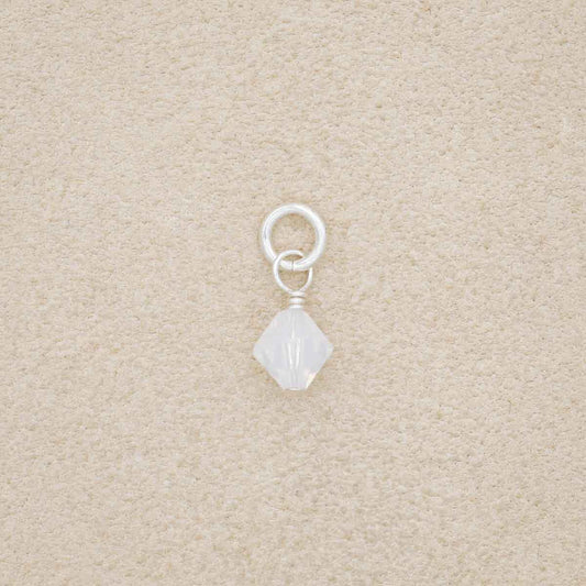 6mm White Opal Crystal Bead