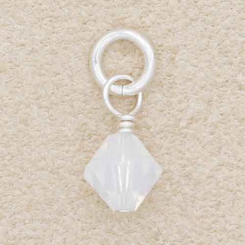 6mm White Opal Crystal Bead