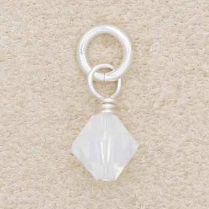 6mm White Opal Crystal Bead