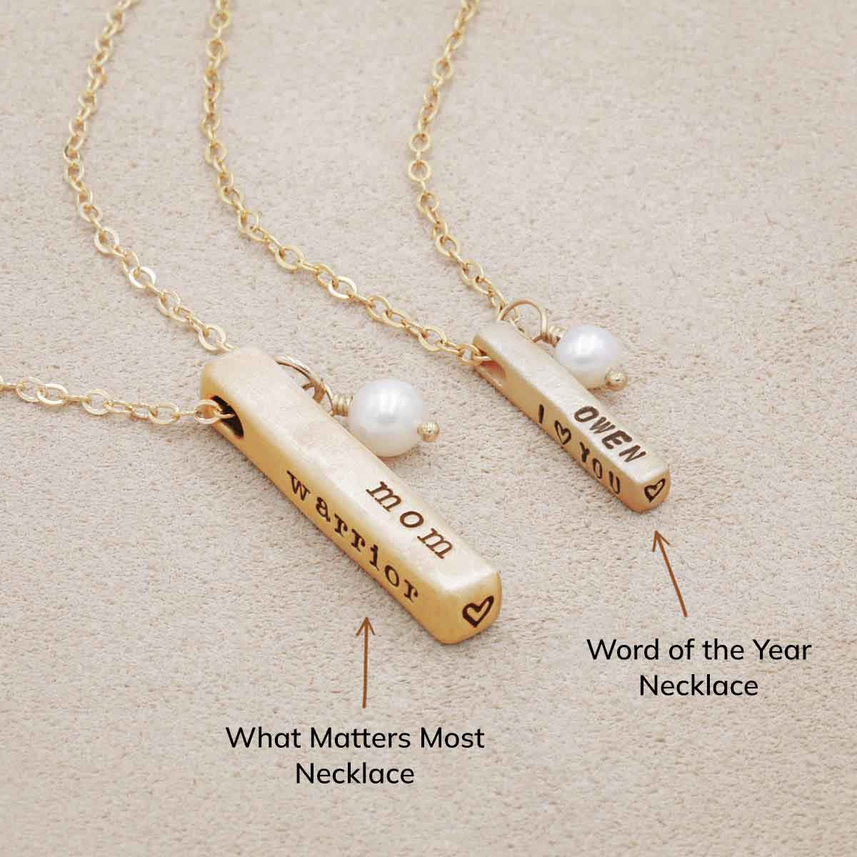 What Matters Most Necklace - 4 Sides (14K Solid Gold) - Lisa Leonard Designs