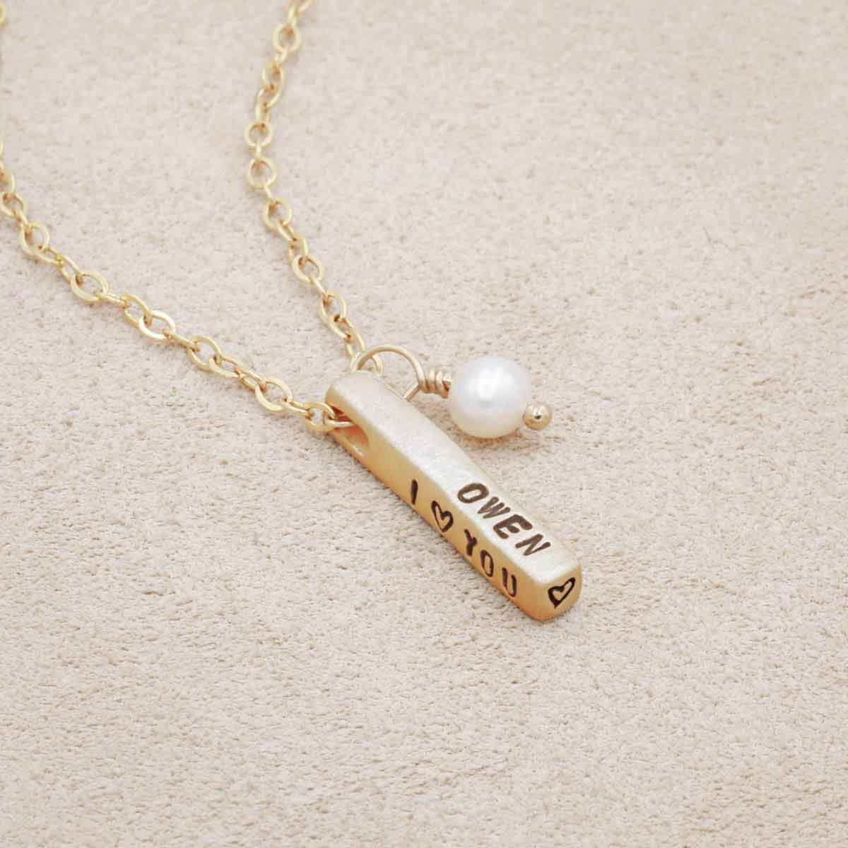 Word of the Year Necklace - 3 sides (10K Solid Gold)