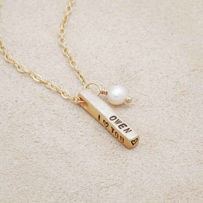 Word of the Year Necklace - 3 sides (10K Solid Gold)