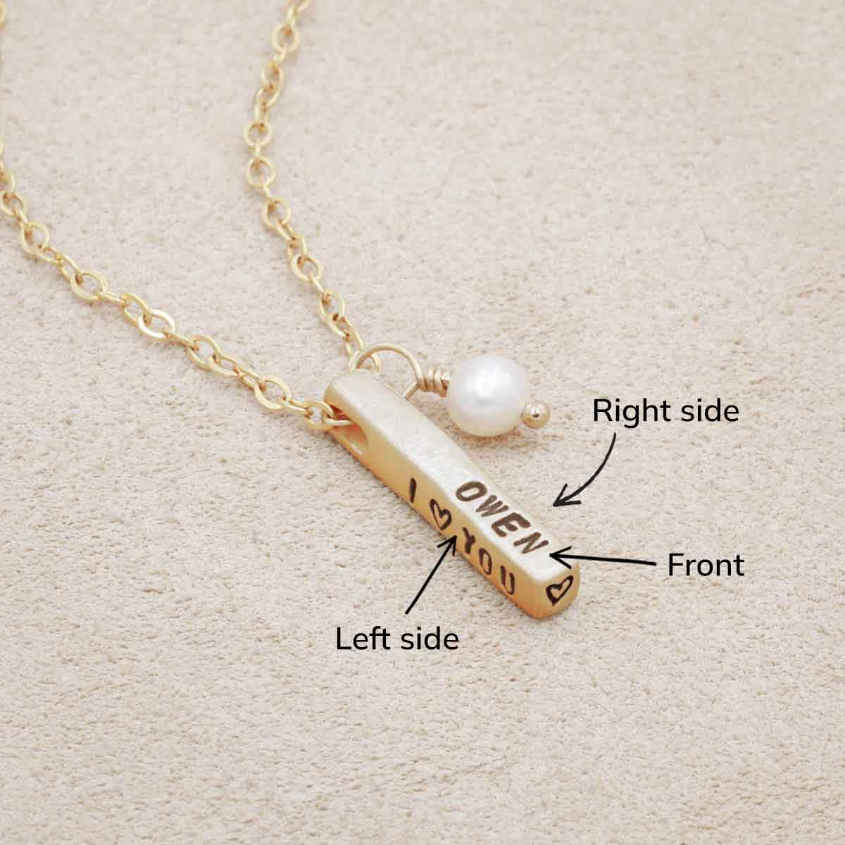 Word of the Year Necklace - 3 sides (10K Solid Gold)