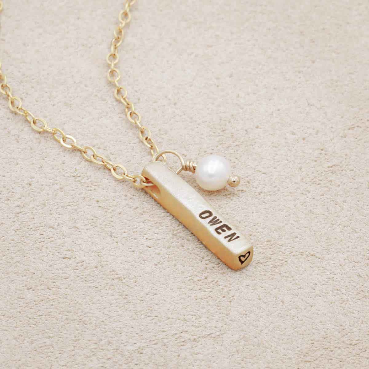 Word of the Year Necklace - 2 sides (14K Solid Gold)
