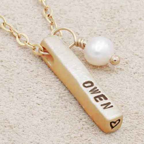 Word of the Year Necklace - 2 sides (14K Solid Gold)