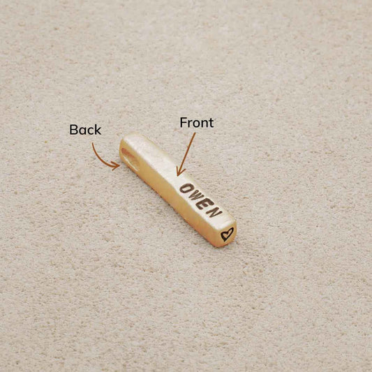 Word of the Year Charm - 2 Sides (10K Solid Gold)