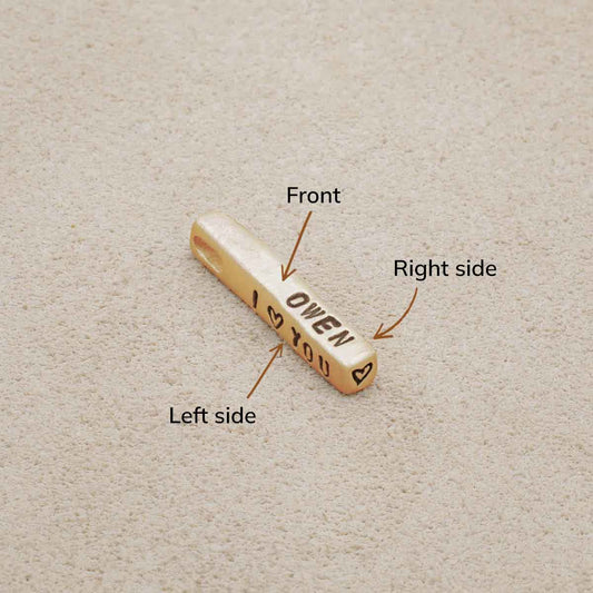 Word of the Year Charm - 3 Sides (14K Solid Gold)