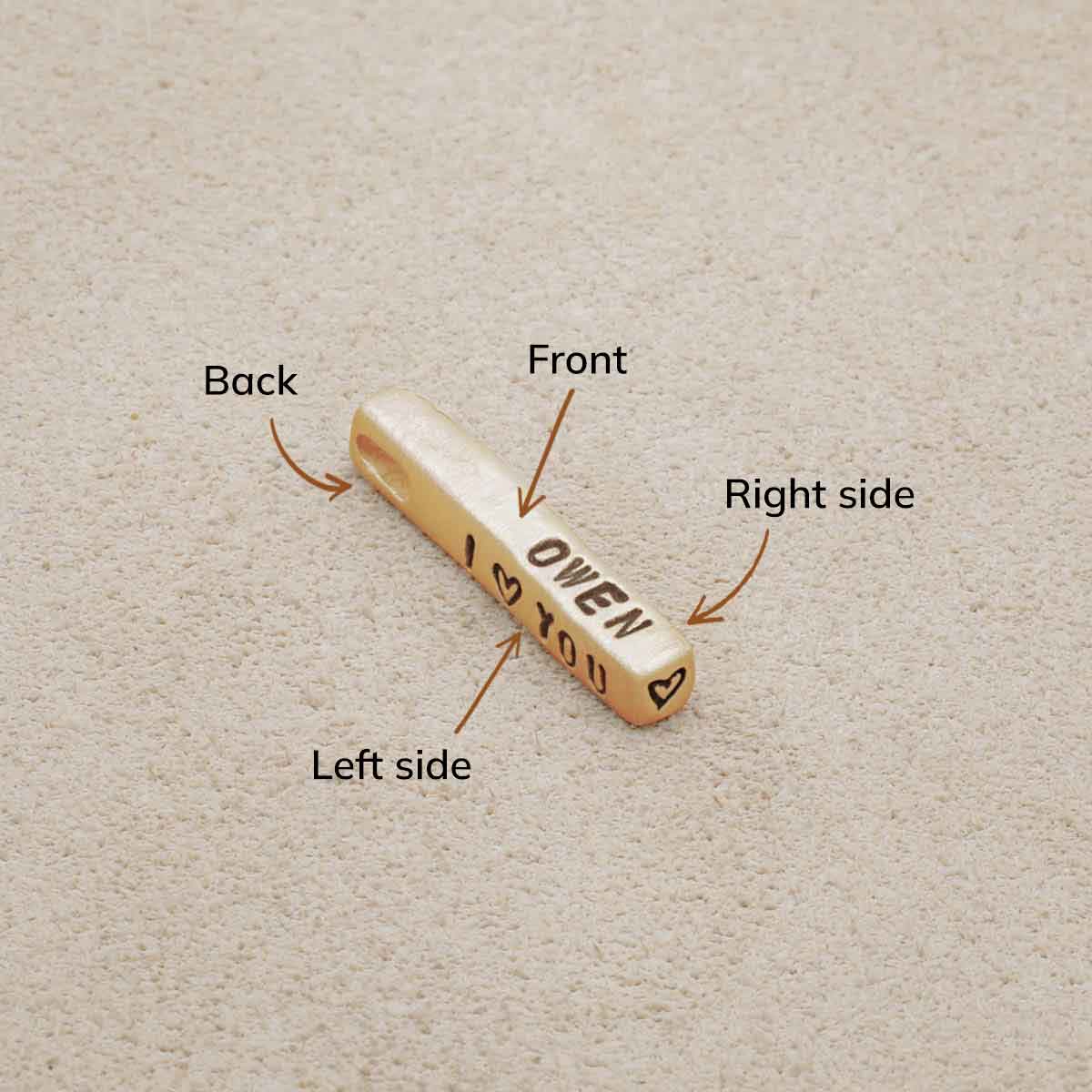 Word of the Year Charm - 1 Side (10K Solid Gold)
