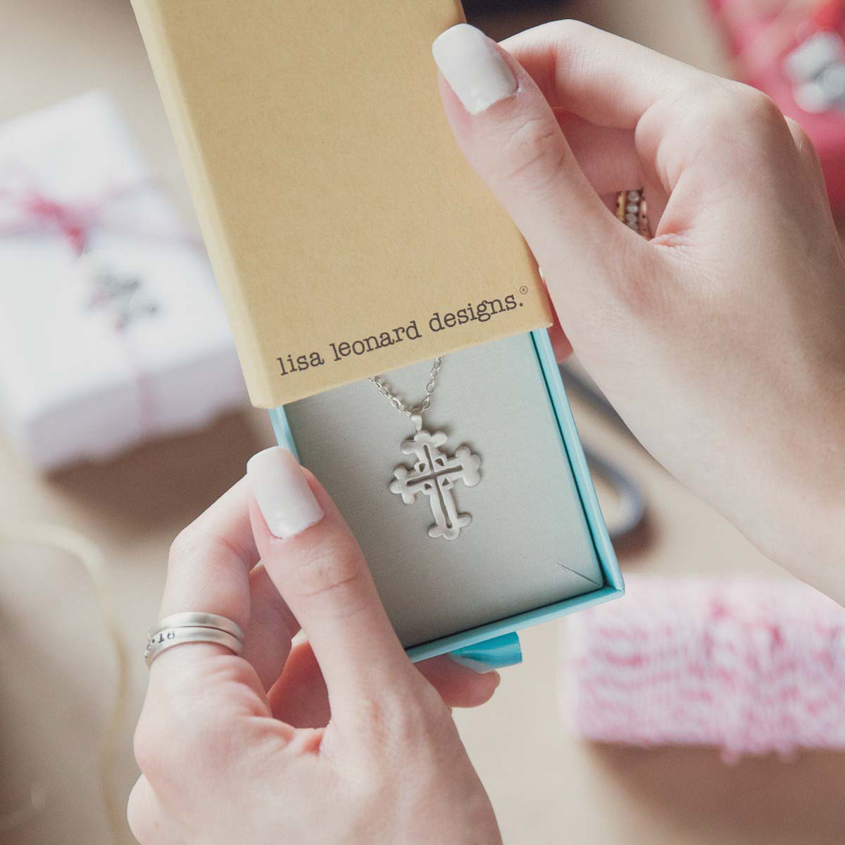 Work of Art Cross Necklace (Sterling Silver)