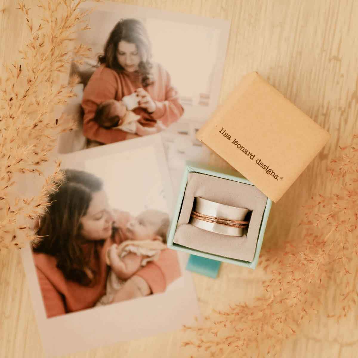 You Have My Heart Spinner Ring (Sterling Silver & Brass)