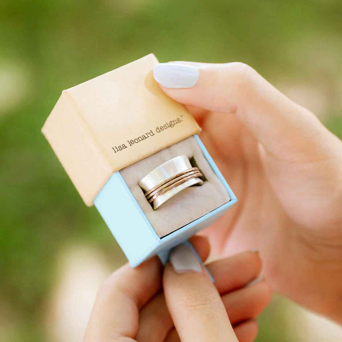 You Have My Heart Spinner Ring (Sterling Silver & Brass)