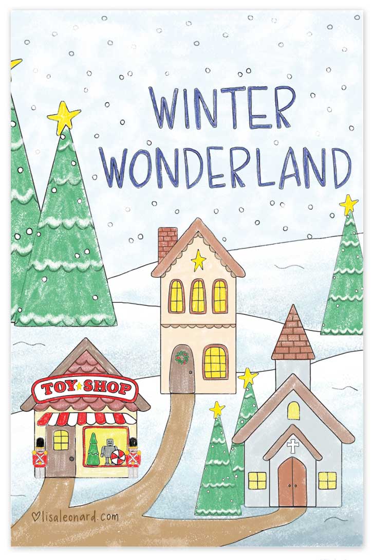Winter Wonderland {coloring page}